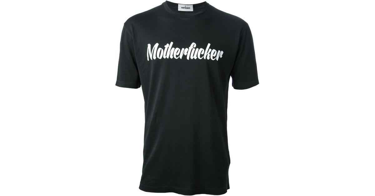 DSQUARED2 / Mother Fucker ポロシャツ DSquared² Motherfucker Tshirt in Black for Men | Lyst UK
