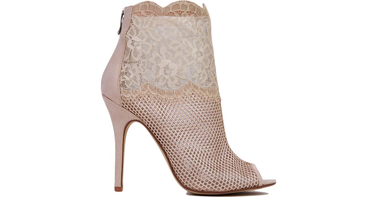 chinese laundry jeopardy mesh lace booties