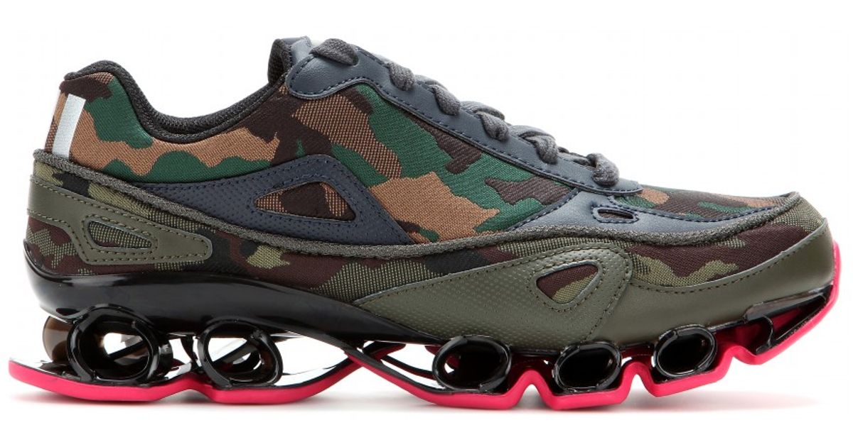 adidas By Raf Simons Bounce Camouflage Jacquard Sneakers in Pink - Lyst