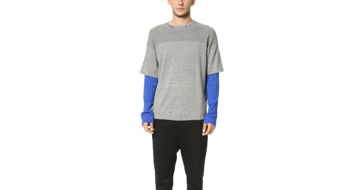 mock layer jumper mens