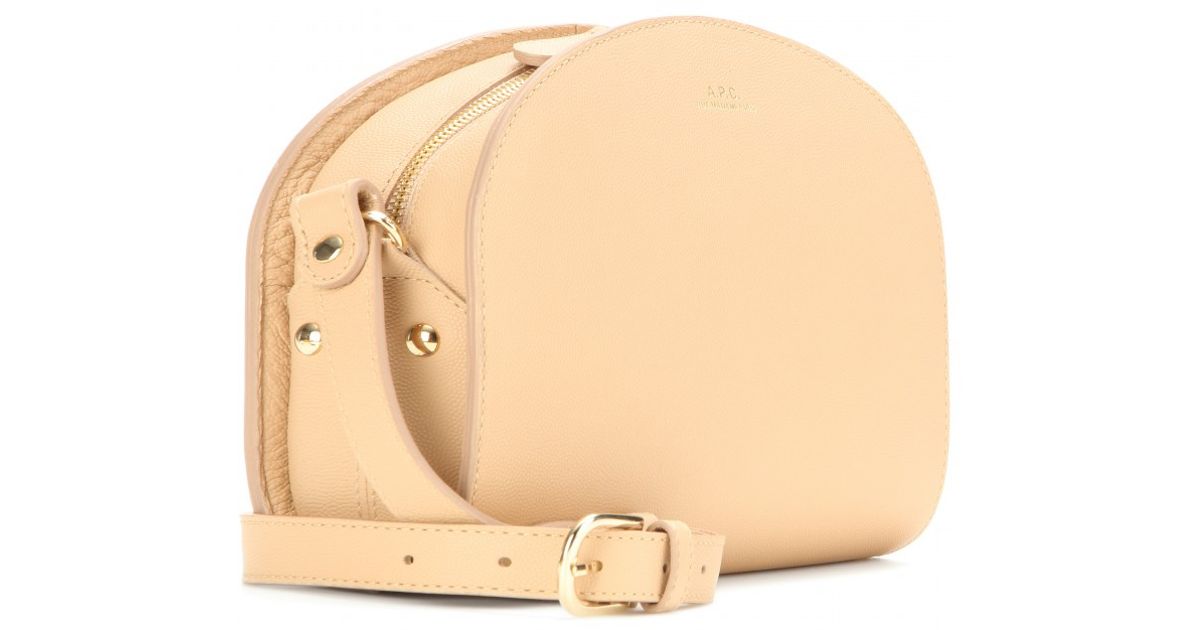 apc demi lune leather shoulder bag