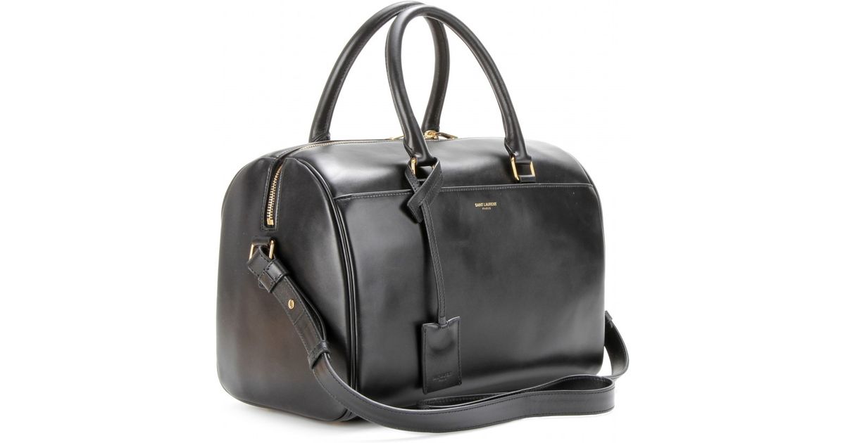 Saint Lau Gray Duffle 6 Leather Bowling Bag Saint Lau Gray Duffle 6 Leather Bowling Bag