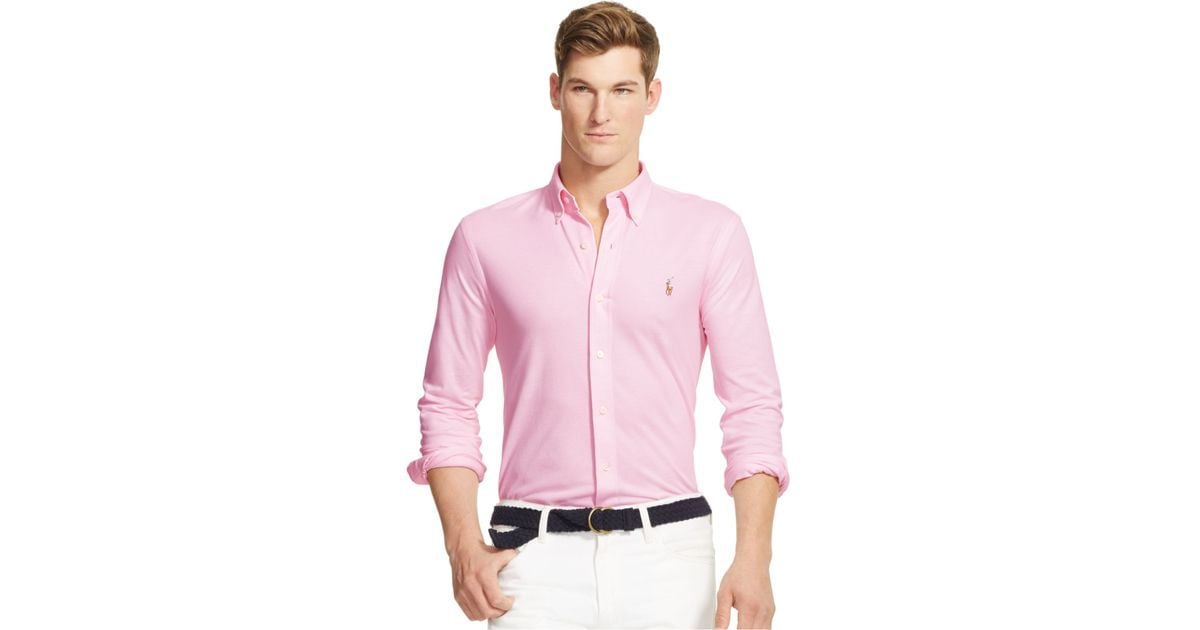 polo ralph lauren pink dress shirt
