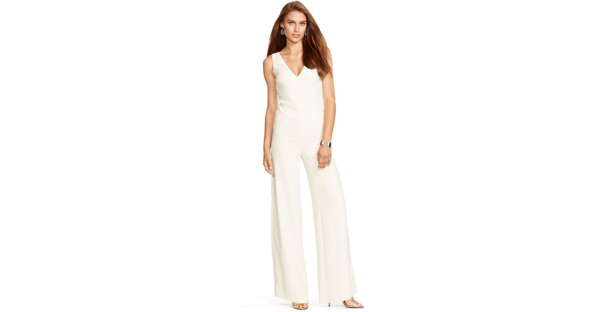 ralph lauren cream jumpsuit
