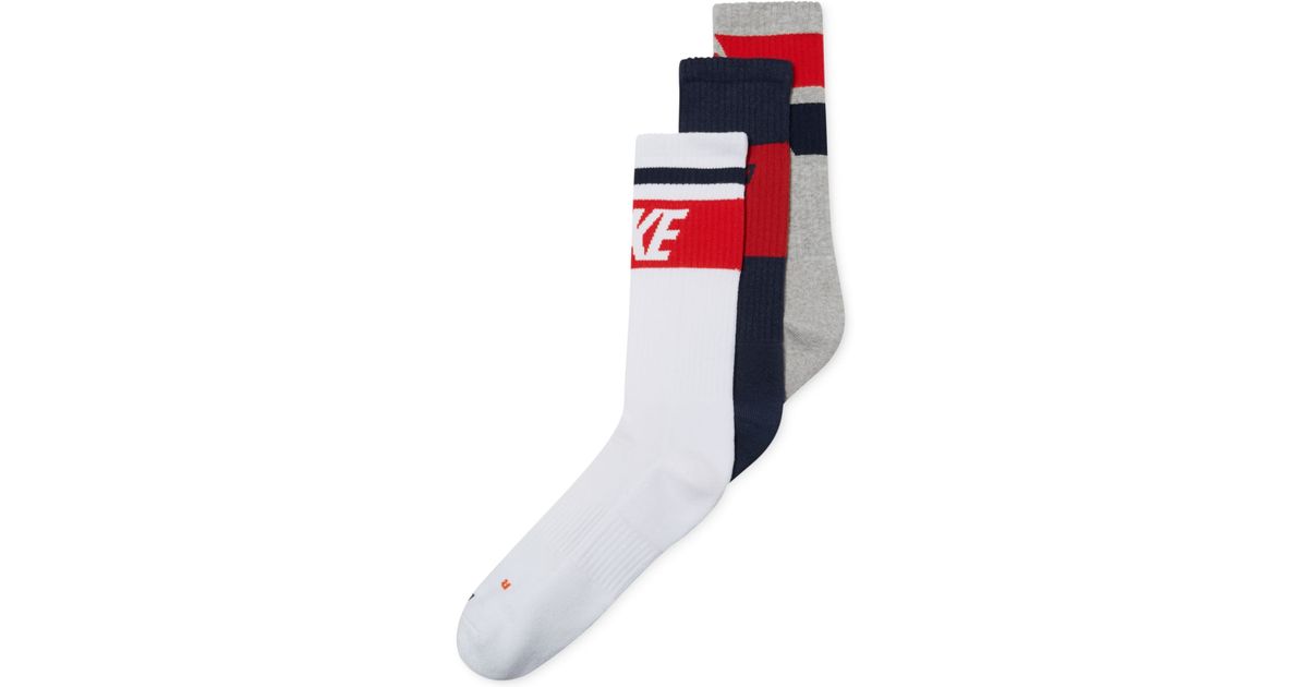 Nike Men's Dri-fit Fly Rise Performance Crew Socks 3-pack in White for Men  | Lyst
