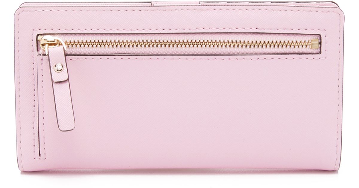 Kate Spade Stacy Continental Wallet in Pink | Lyst