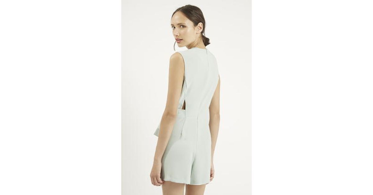 topshop green playsuit