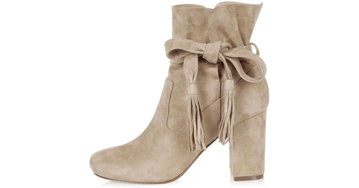 stone suede ankle boots