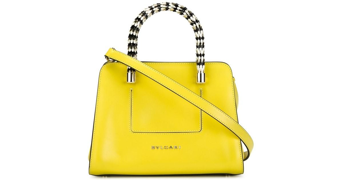 BVLGARI Serpenti Forever Calf-Leather Shoulder Bag in Yellow