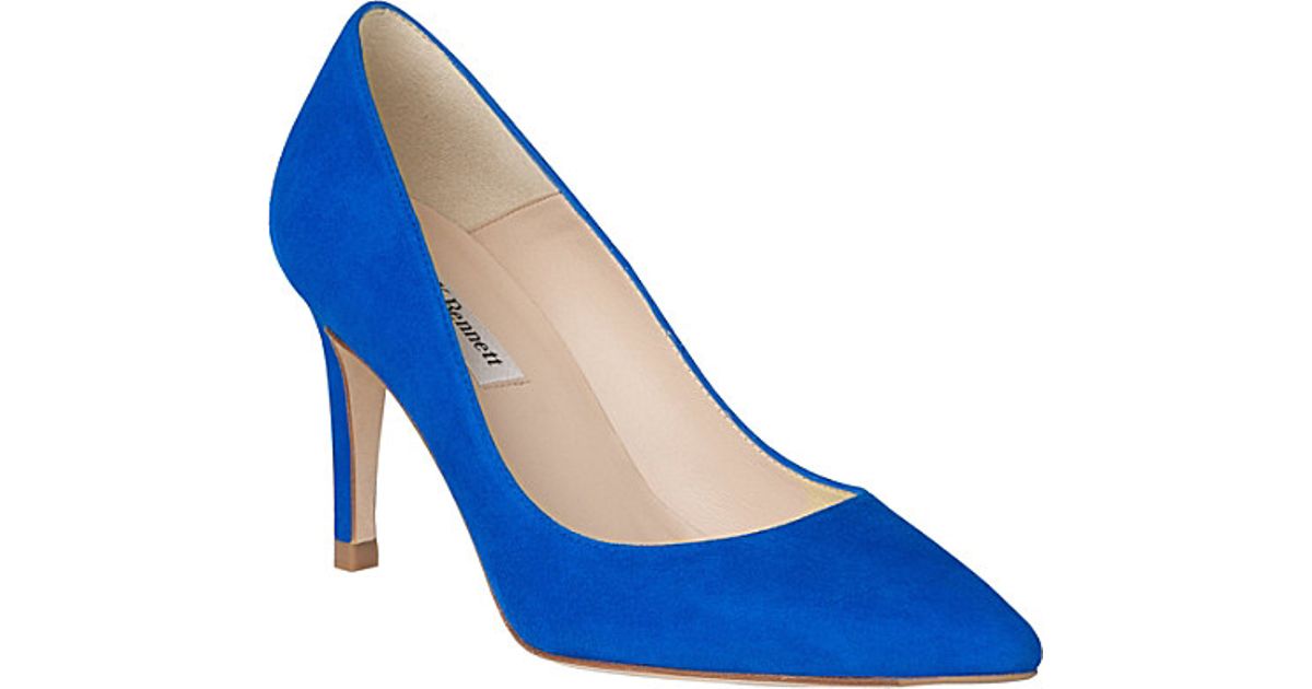 lk bennett suede court shoes