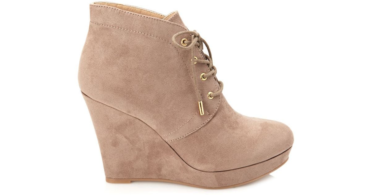 wedge tie booties