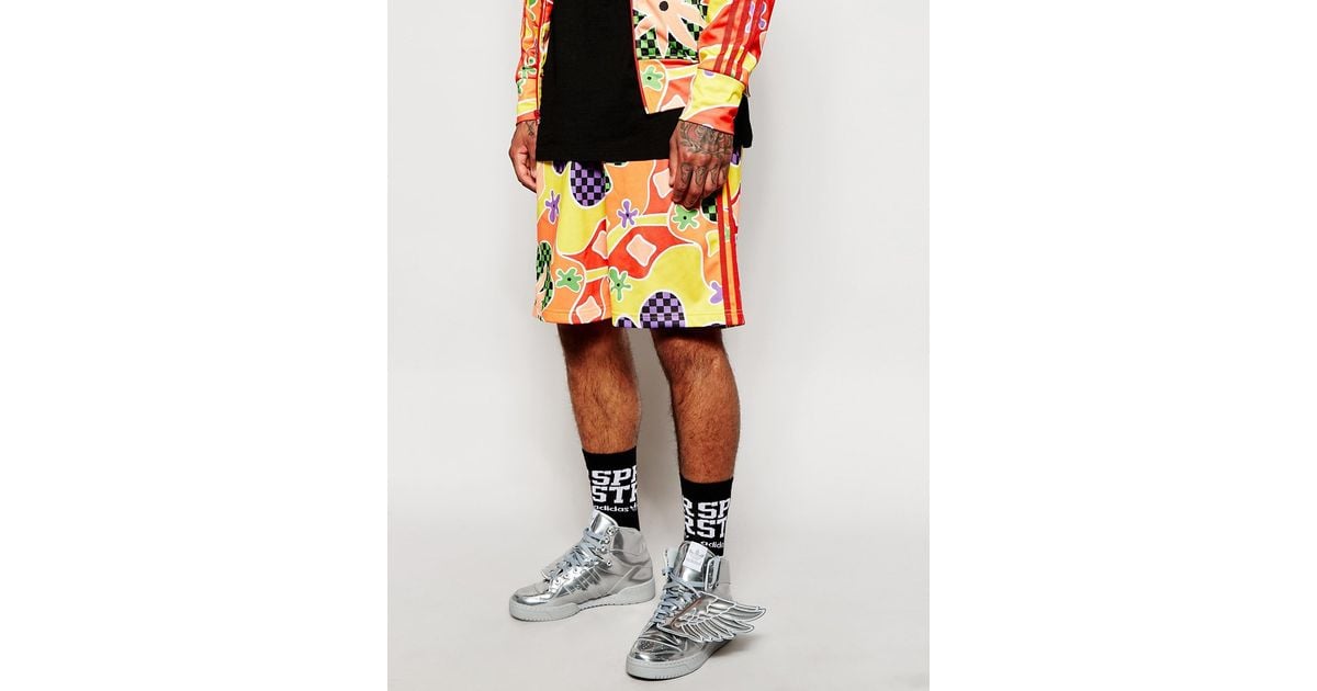 adidas Originals X Jeremy Scott Floral Shorts Ac1821 in Red for Men | Lyst  Canada