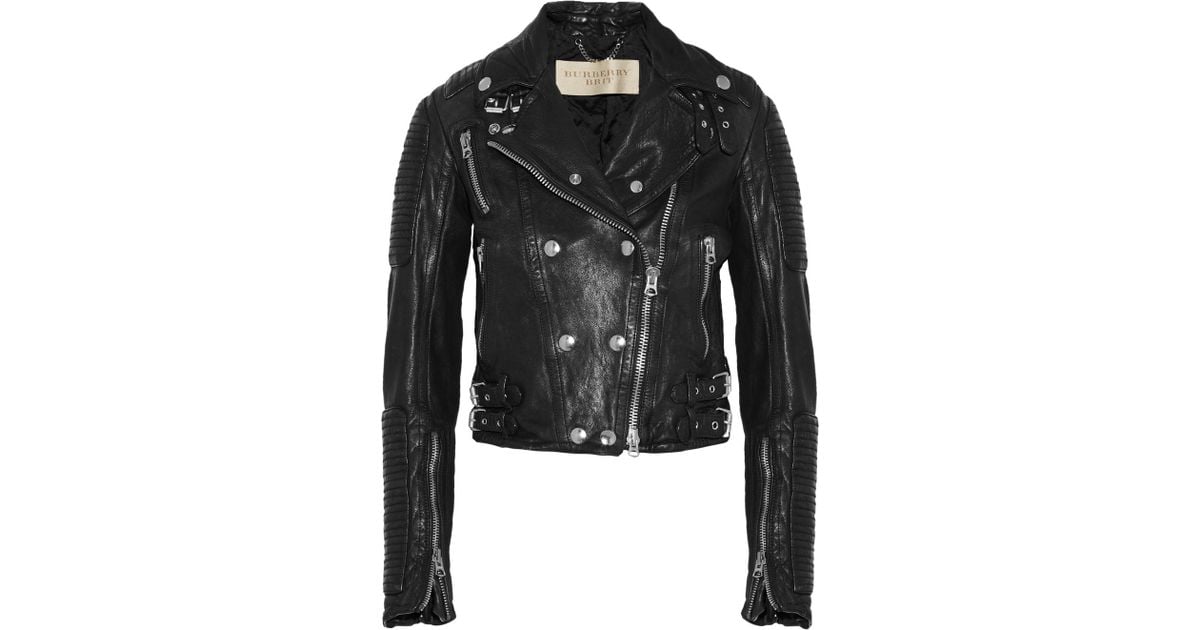 Leather Jacket Burberry Brit Cairoamani Com Lyst Burberry Brit Cropped Leather Biker Jacket In Black