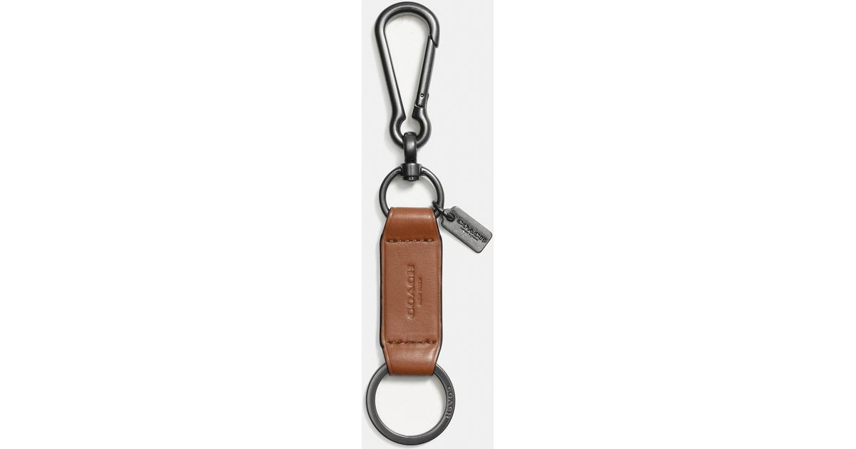 COACH Trigger Snap Key Ring in Metallic Lyst