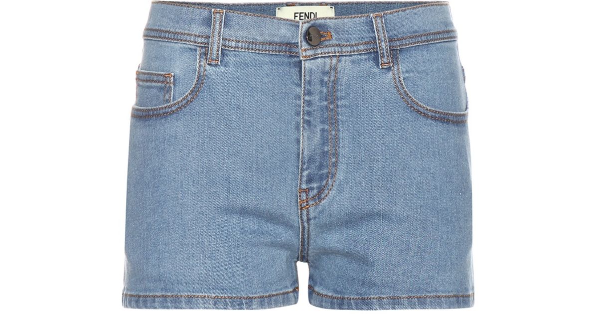 fendi denim shorts