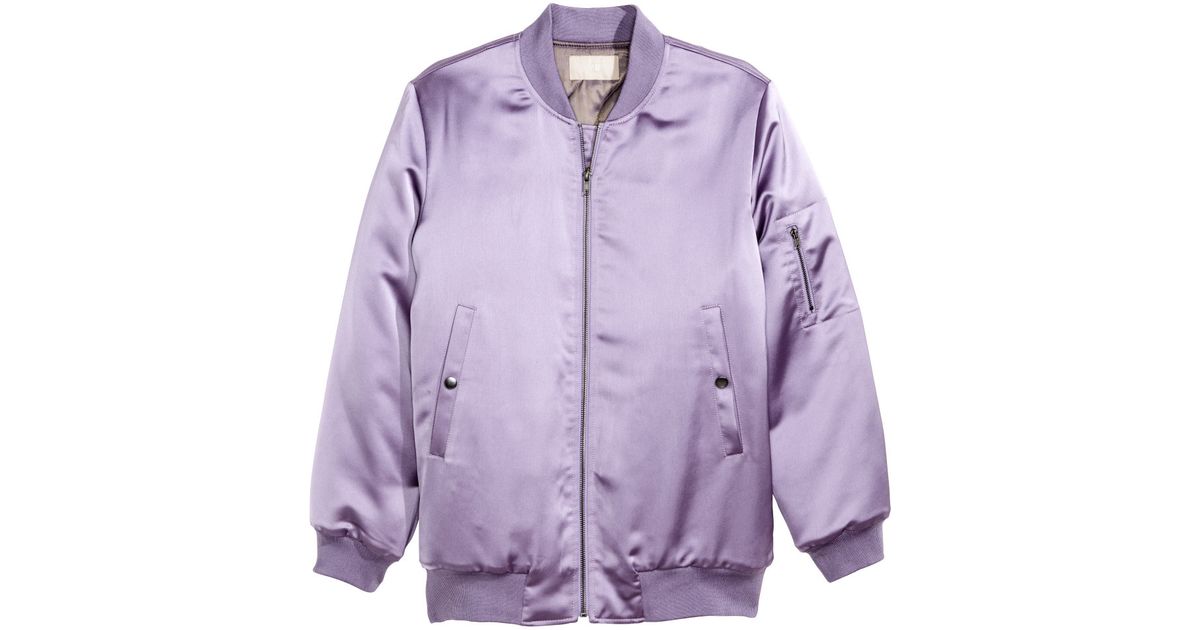 lilac bomber jacket