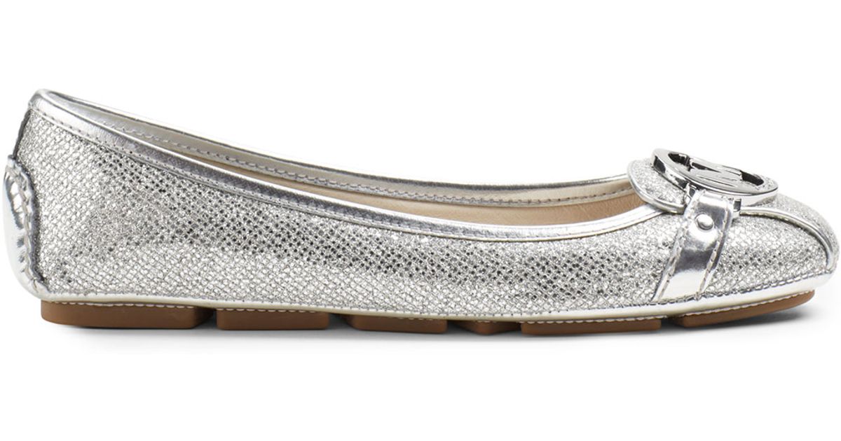 michael kors fulton moc silver glitter