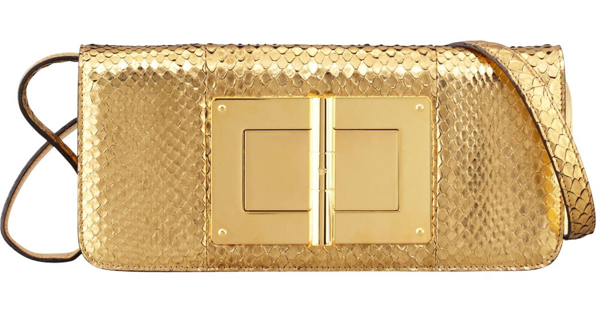 tom ford gold clutch