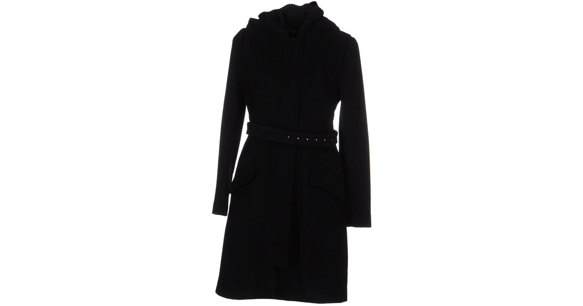 Stefanel Coat in Black - Save 40% | Lyst