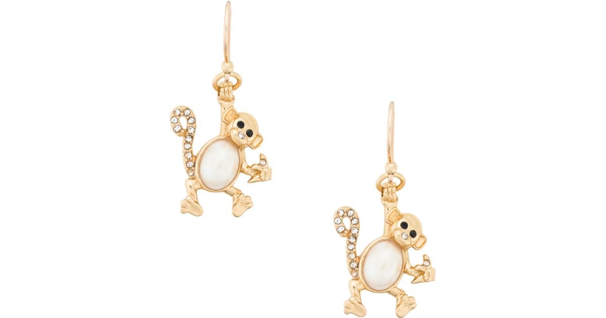 kate spade monkey earrings
