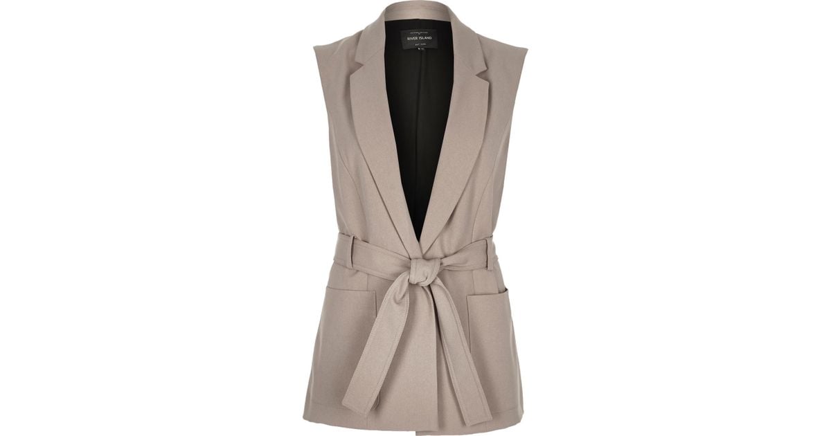 River island sleeveless jacket sales