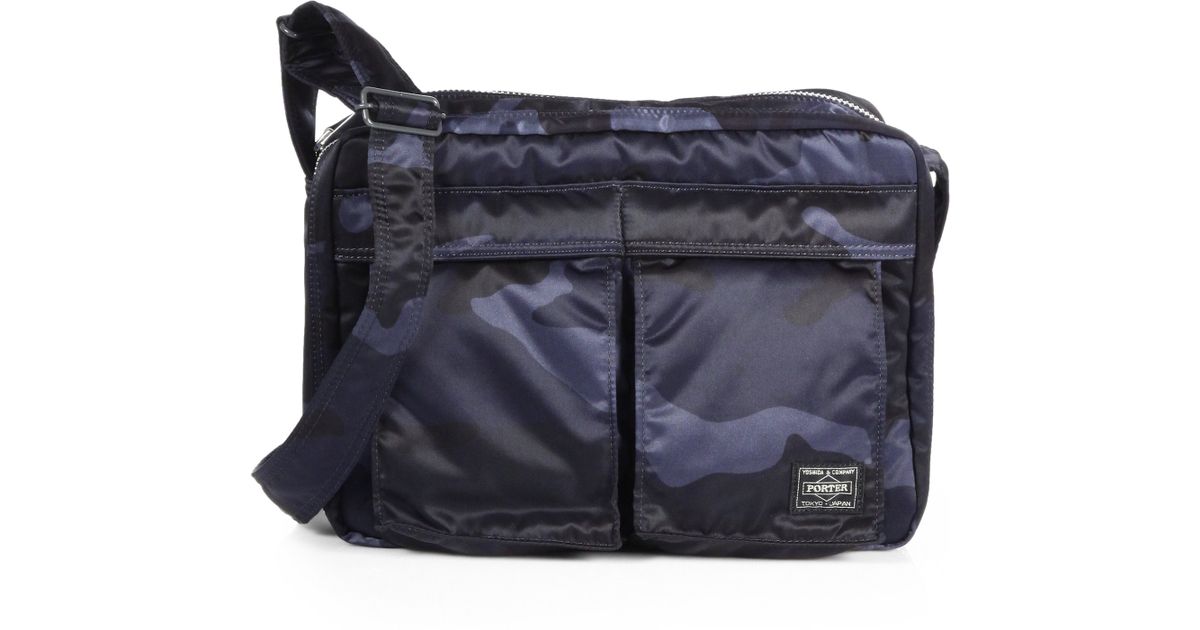 Lyst Porter Camo Shoulder Bag In Blue For Men