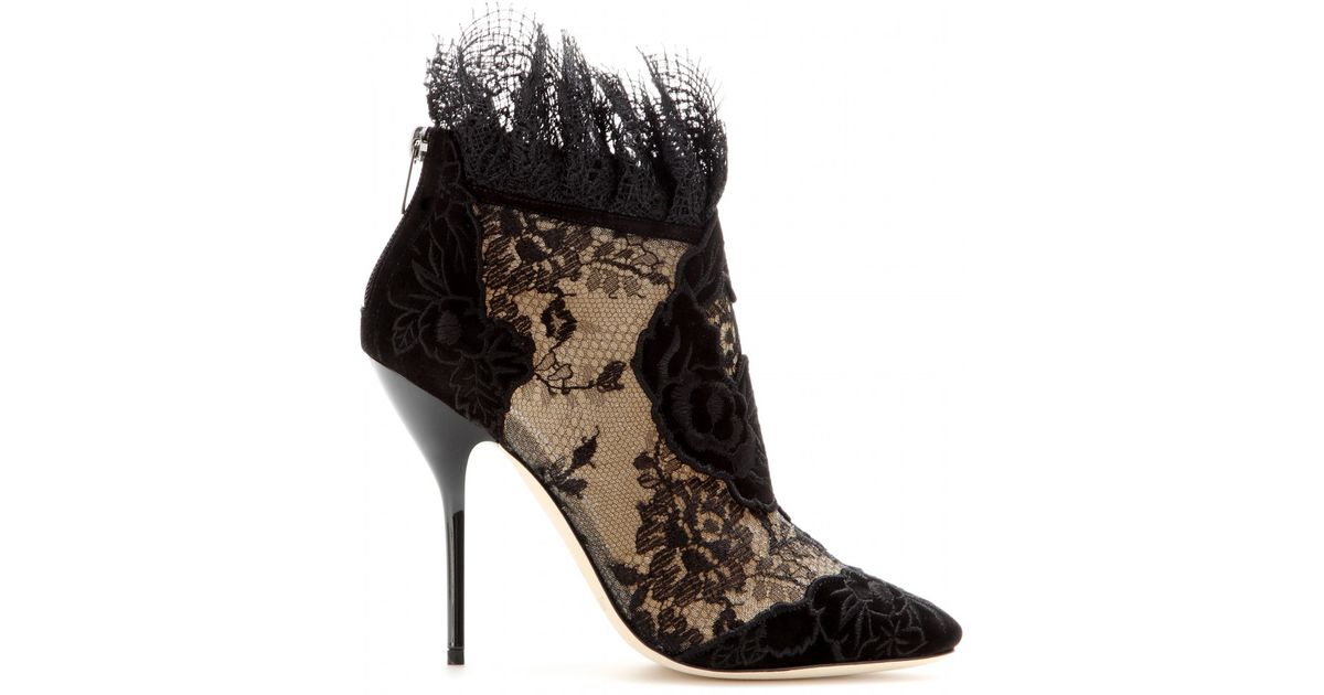jimmy choo lace booties