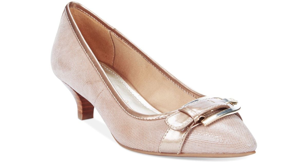 Anne Klein Muriele Kitten Heel Pumps in Pink Lyst