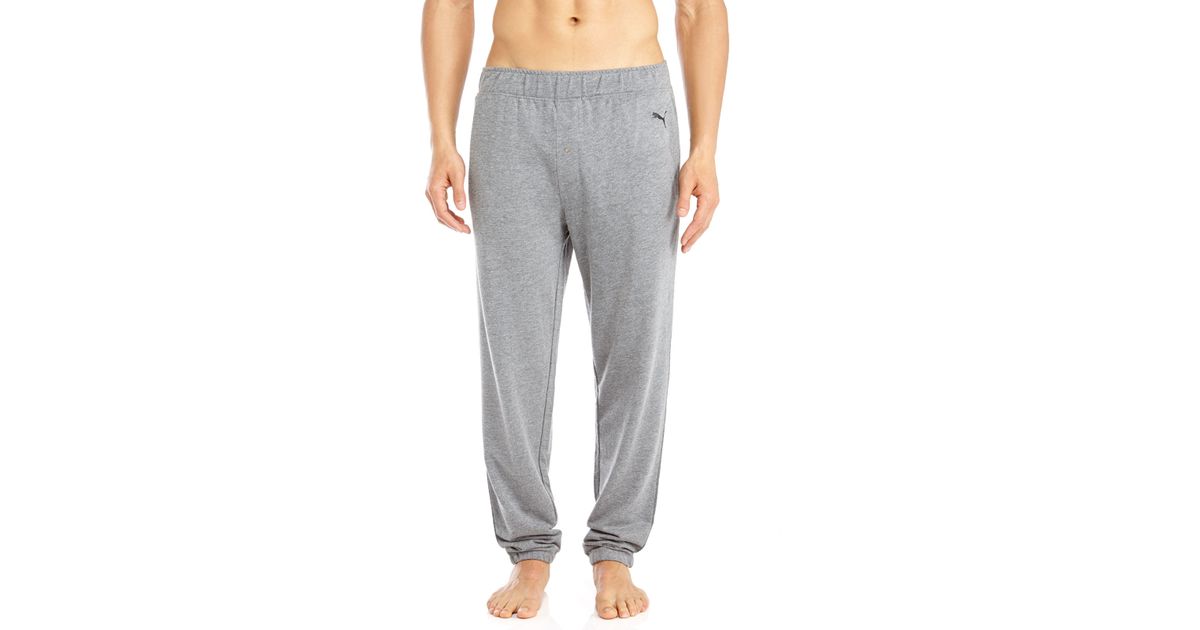 Puma Cuffed Knit Pajama Pants in Gray for Men (Charcoal) Lyst