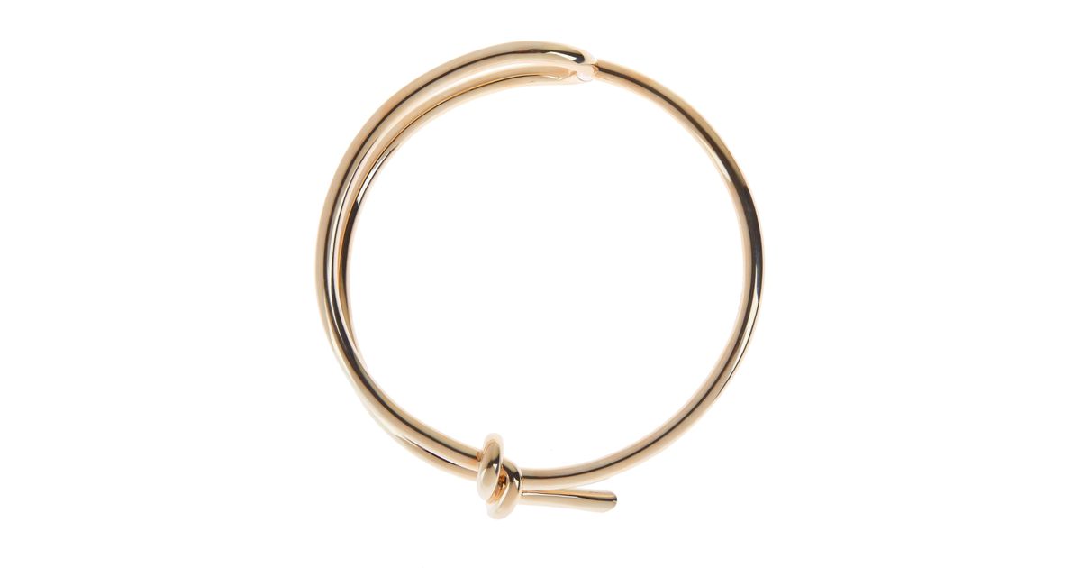 Balenciaga Asymmetric Knot Necklace in Gold (Metallic) - Lyst