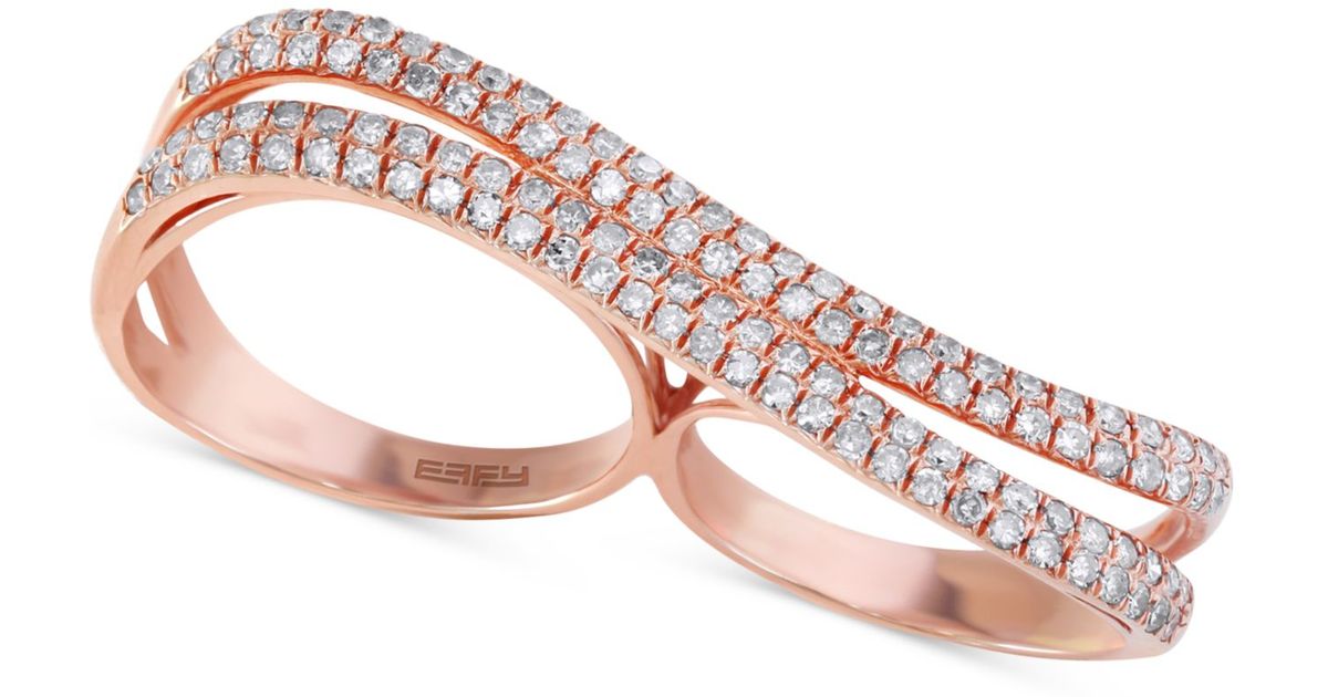 Download Effy collection Effy Diamond Two-finger Ring (1-1/6 Ct. T ...