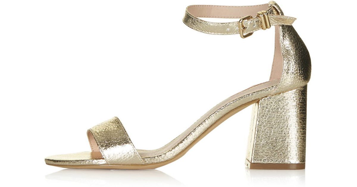 topshop gold heels