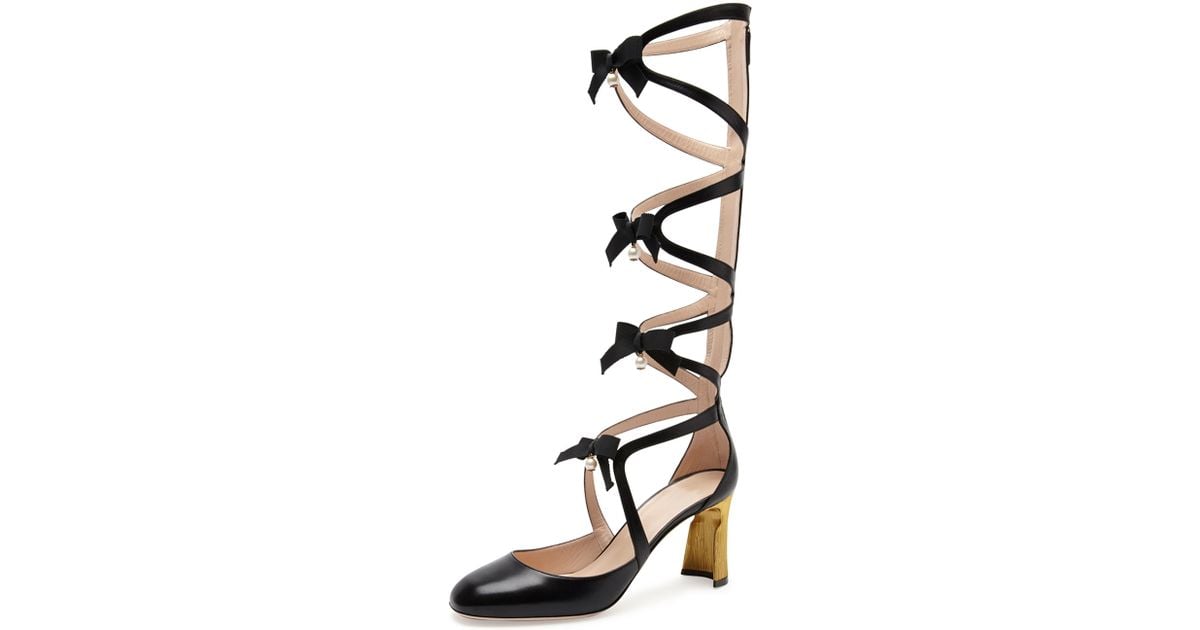 gucci lace heels