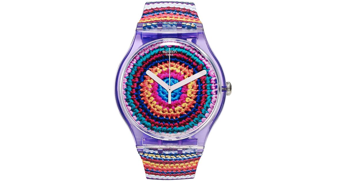 Swatch multicolor watch Clearance