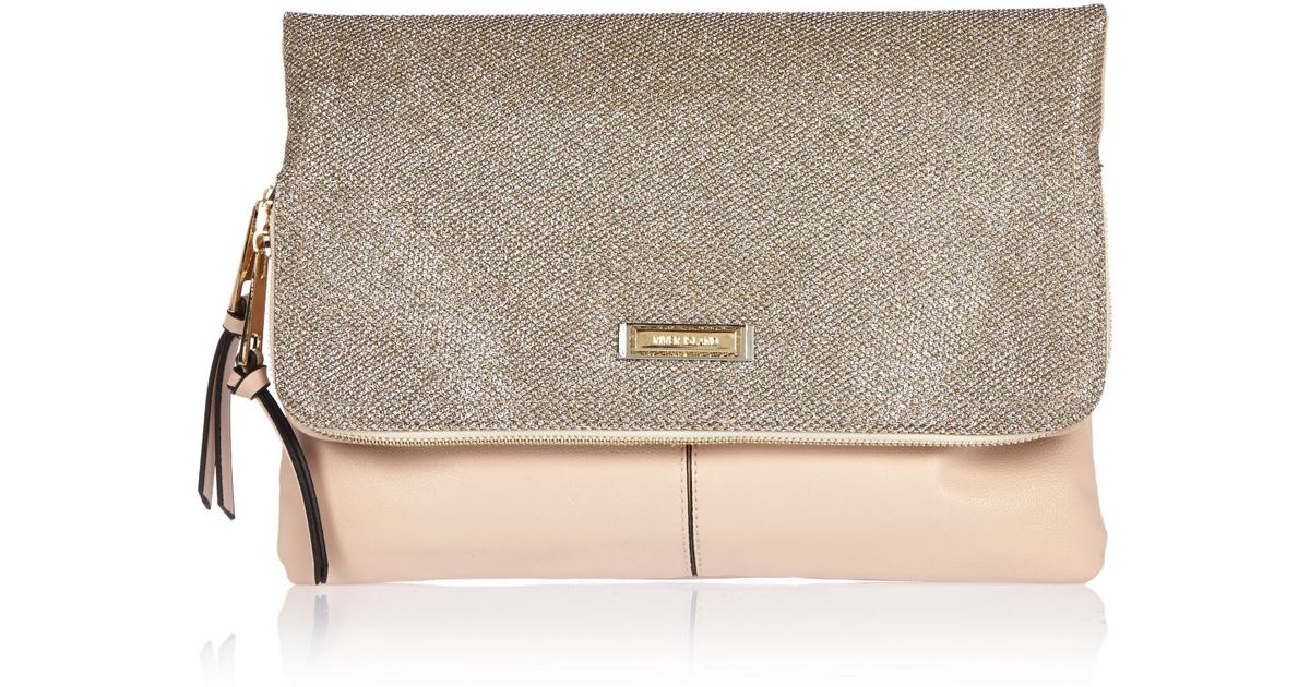 river island gold clutch