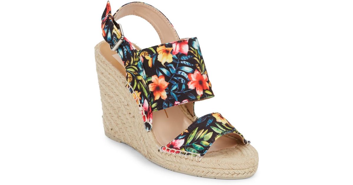 floral espadrille wedges