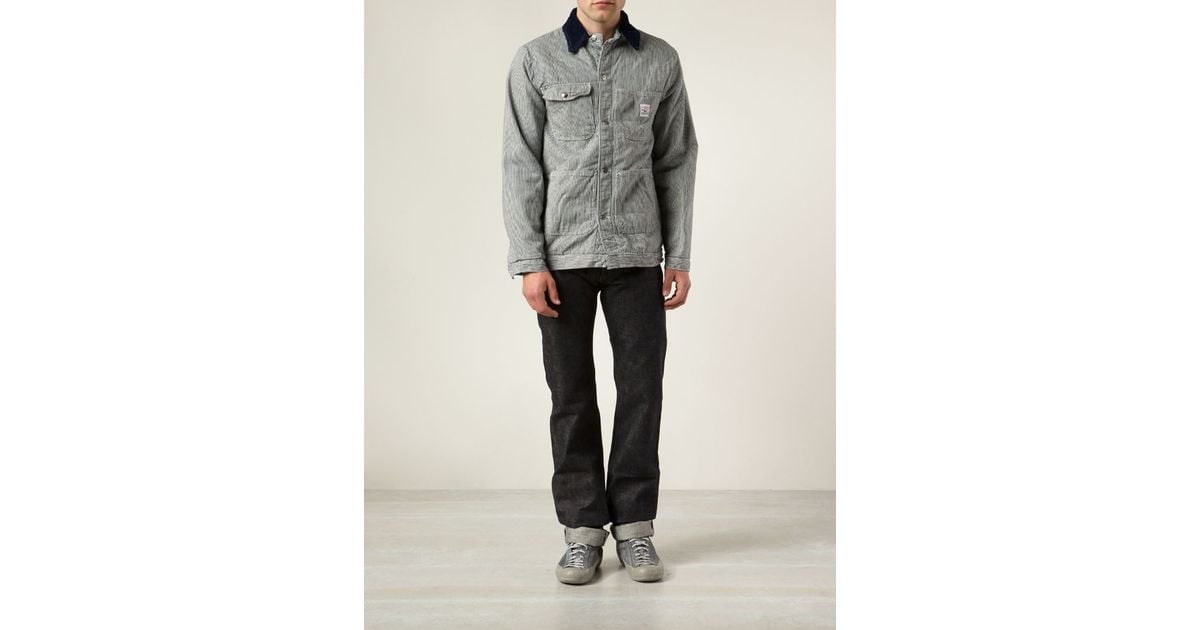 Pointer Stripe Barn Coat In Black For Men Lyst