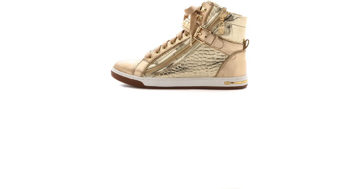 michael kors gold high top sneakers