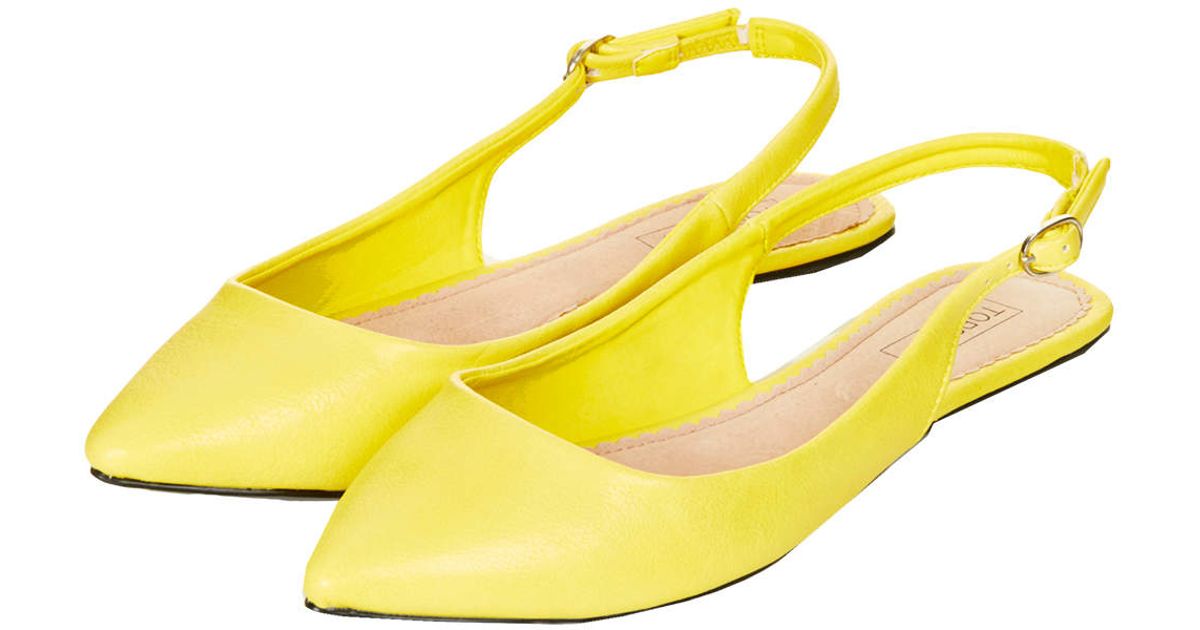 yellow slingback shoes