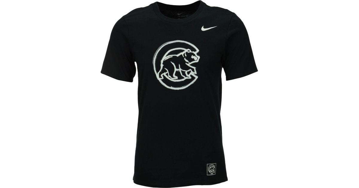 black chicago cubs t shirt