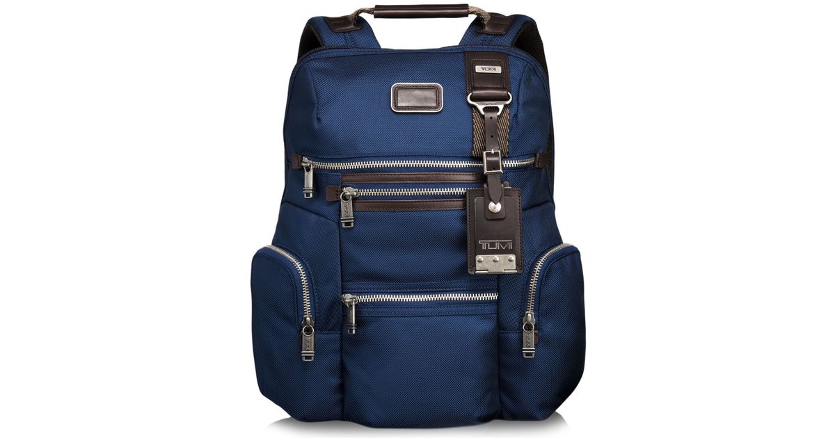 tumi blue backpack