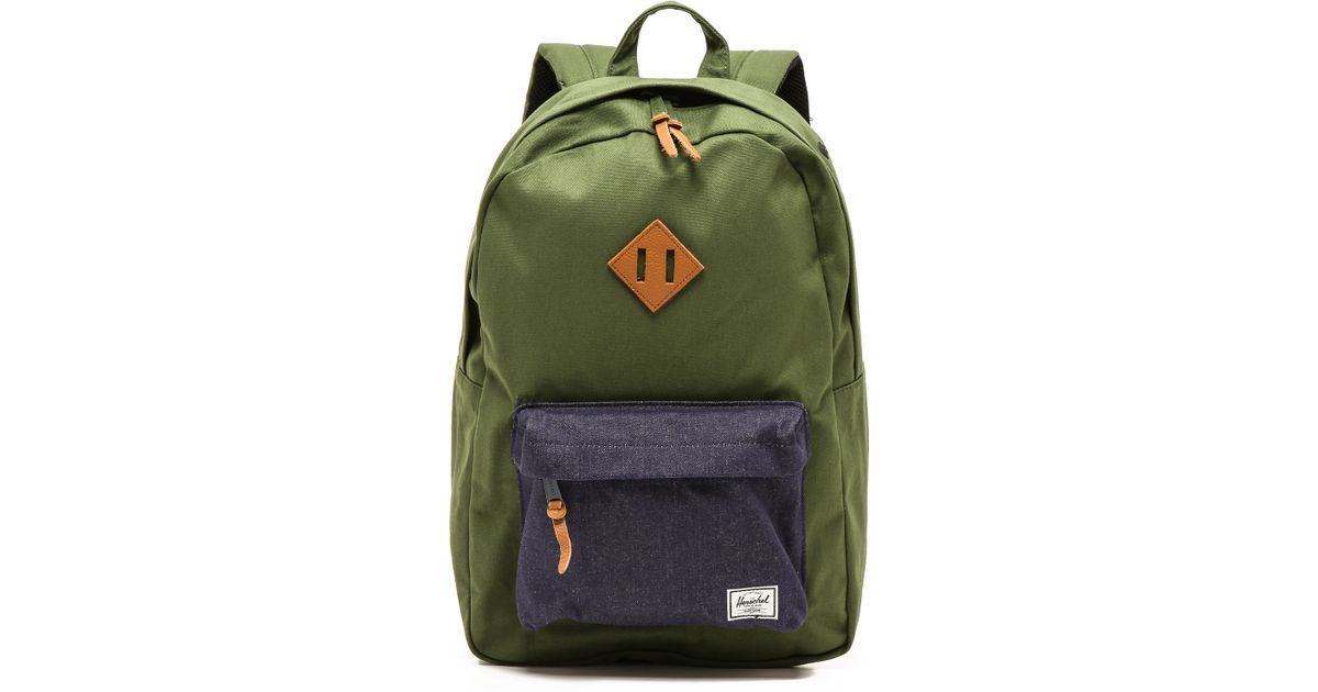 dark green herschel backpack