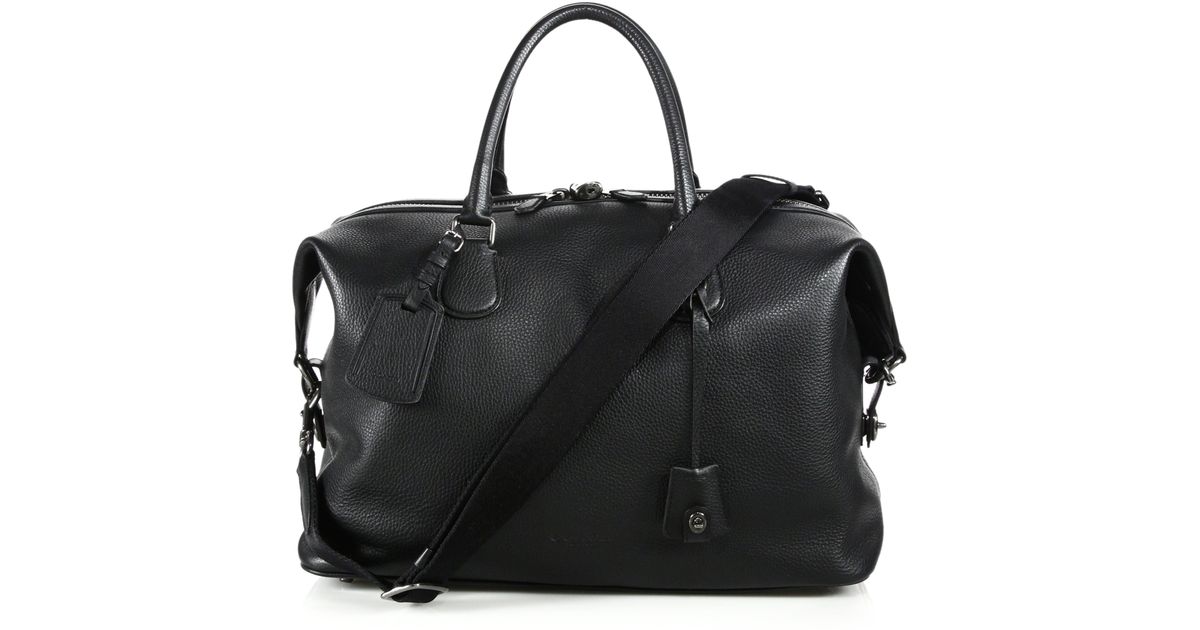 Coach Explorer Leather Duffel Bag in Black for Men | Lyst