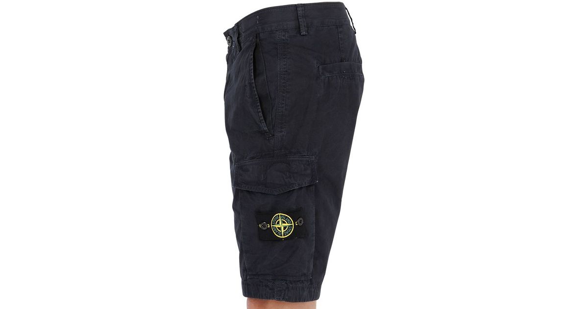 stone island navy cargo shorts