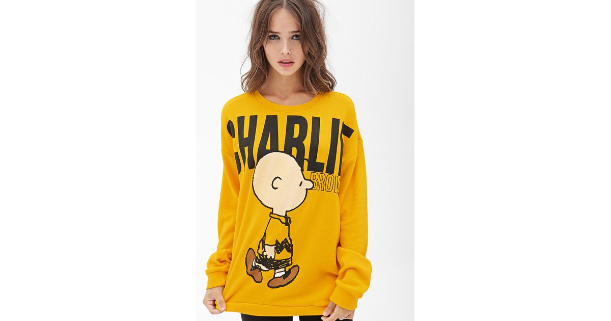 yellow charlie brown hoodie