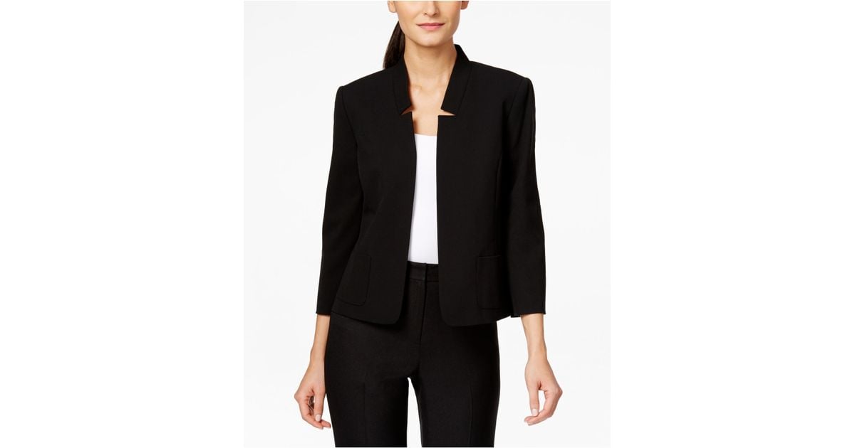 Inverted collar clearance blazer