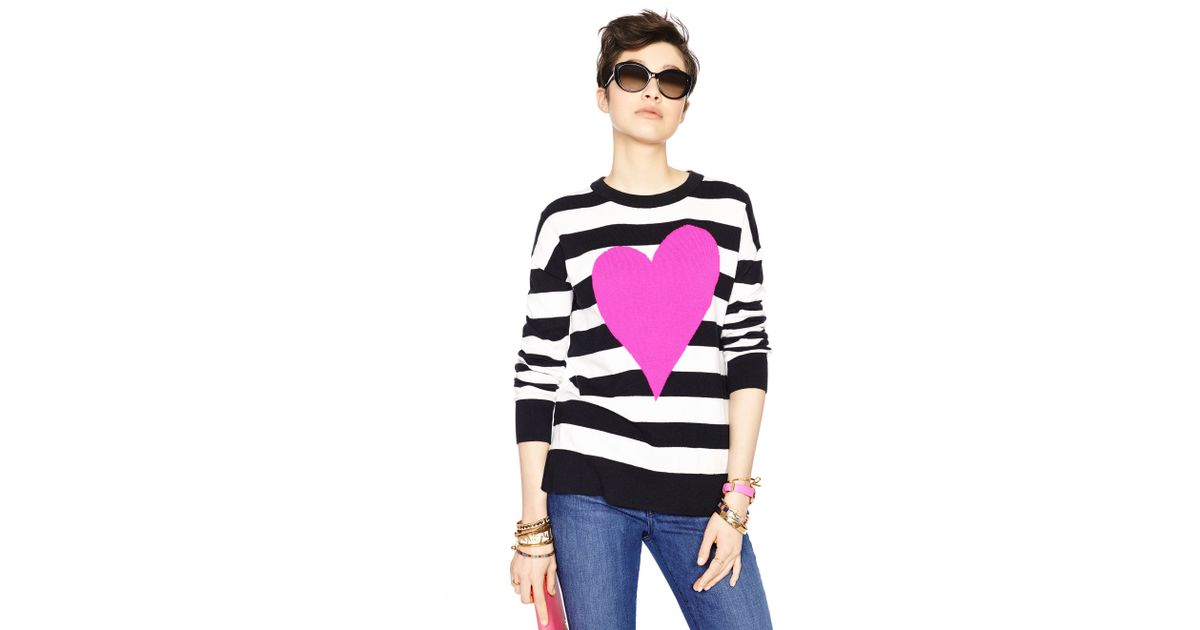 Kate Spade Intarsia Heart Stripe