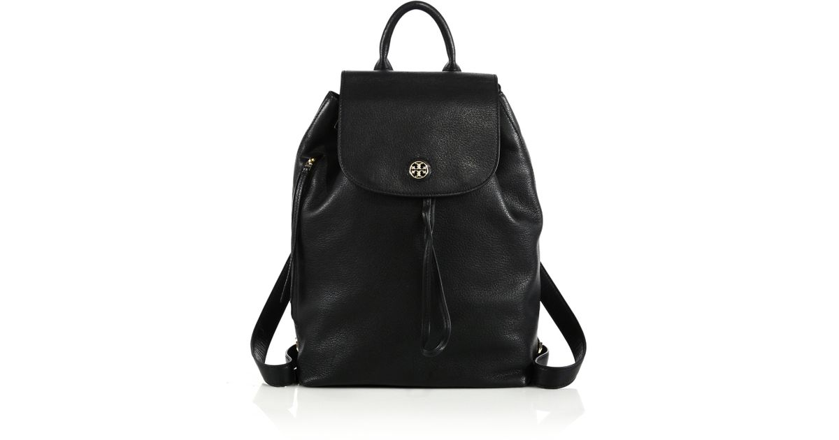 Tory Burch Brodie Leather Backpack in Black | Lyst