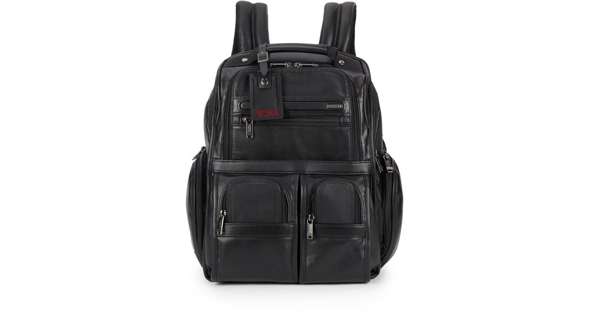 Tumi Leather Laptop Backpack in Black for Men Lyst