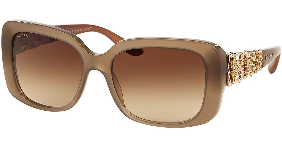 Bvlgari Floral-rhinestone Square Gradient Sunglasses in ...
